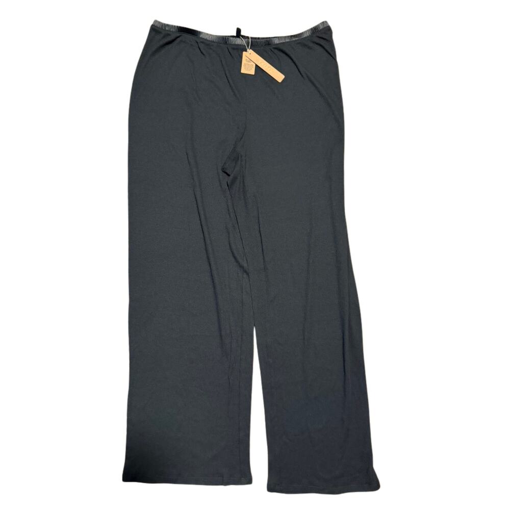 NWT SKIMS Sheer Cotton Lace Sleep Pants L Soot (Black) Lounge Pajama - Picture 4 of 6